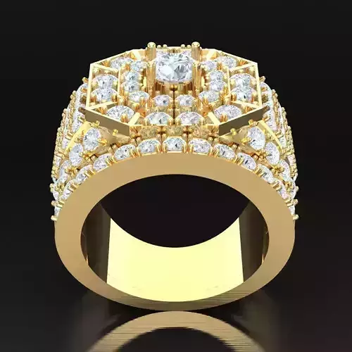 Top Diamond Men Ring STL 3DM 2MR022