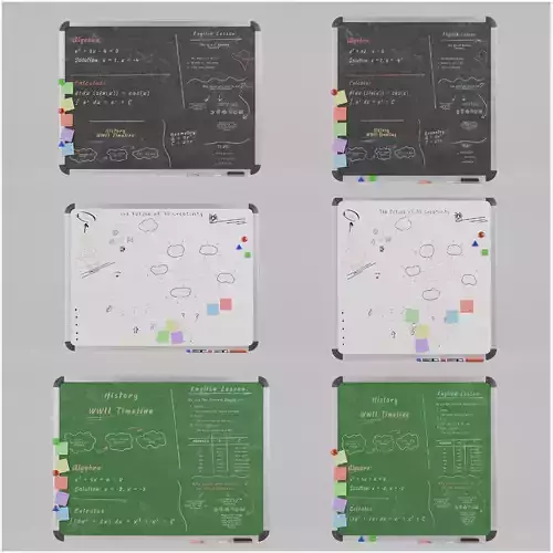 Complete Wall-Mounted Metal Writing Board Collection 