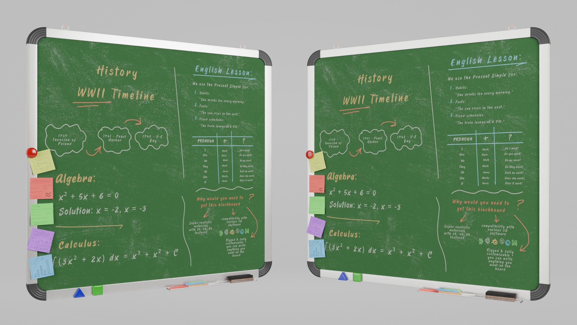 Complete Wall-Mounted Metal Writing Board Collection _23