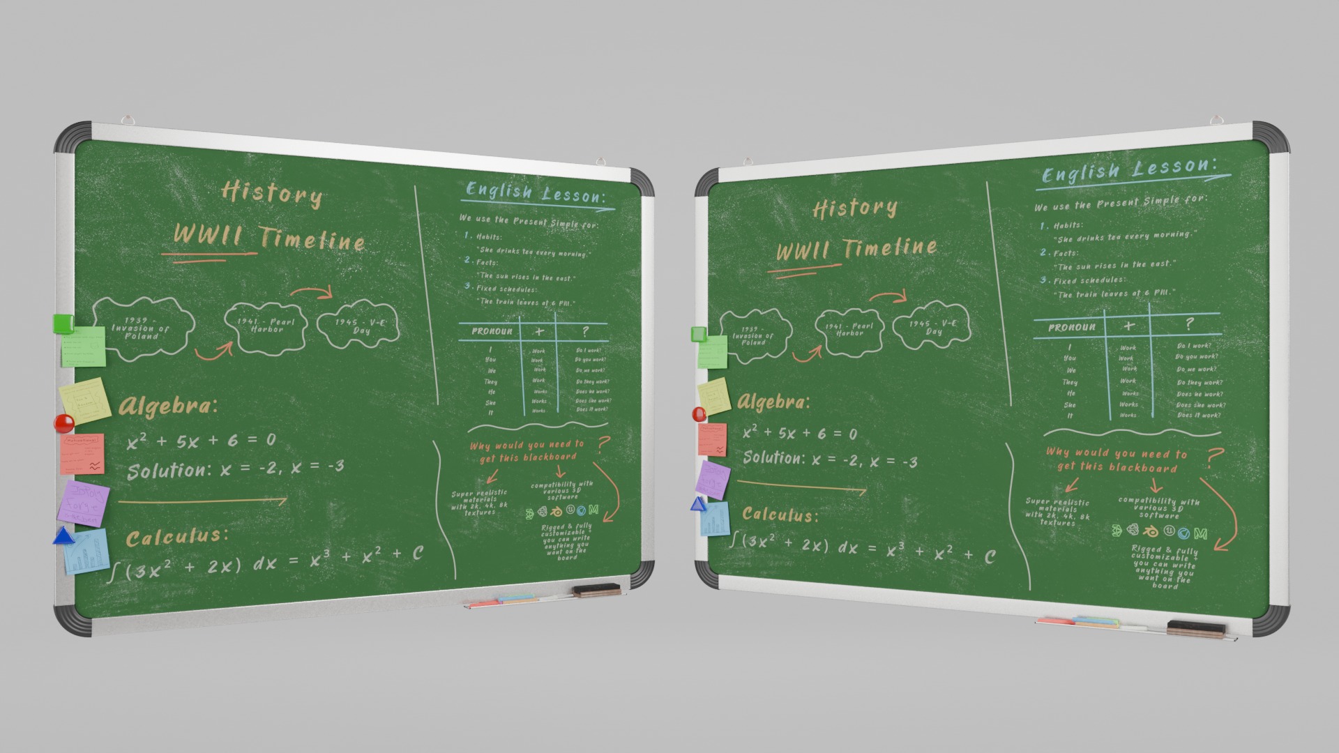 Complete Wall-Mounted Metal Writing Board Collection _42