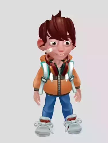 Boy Character Low-poly 3D model