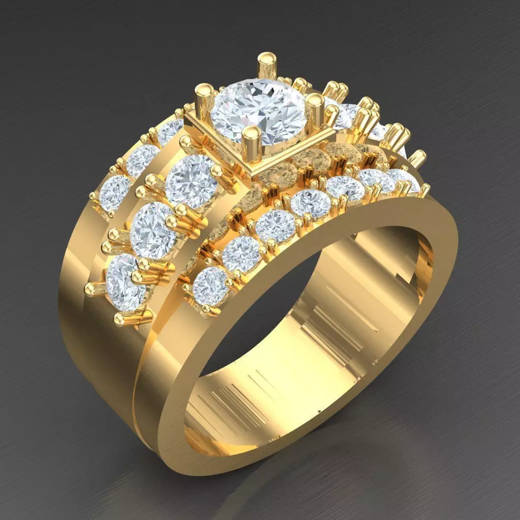 Popular Man Ring Jewelry 2MR023 3D model