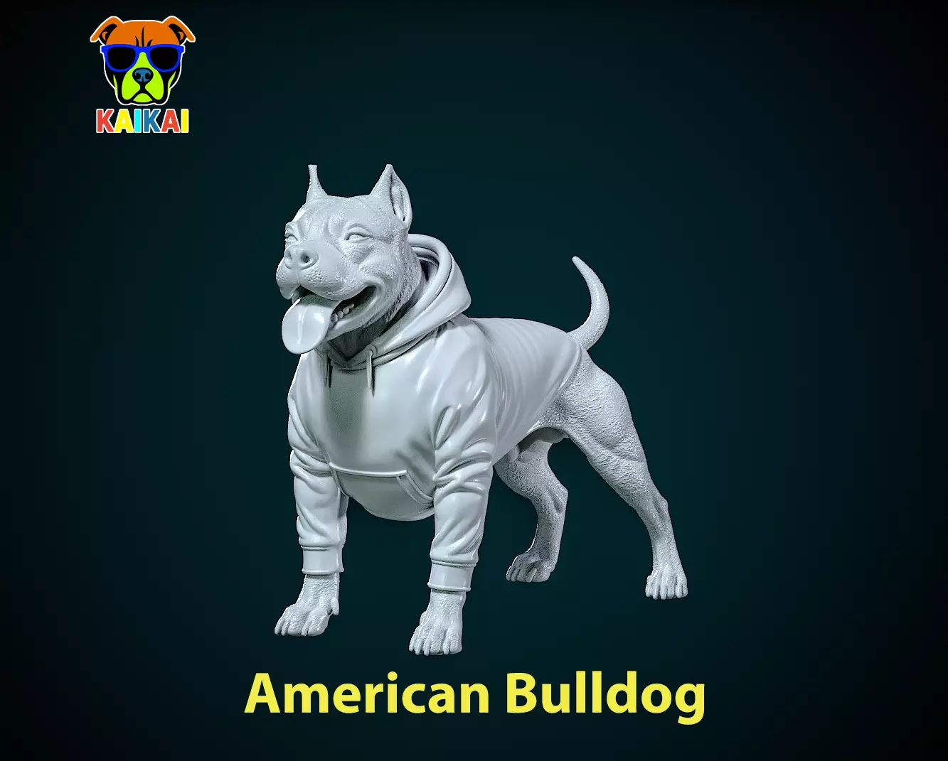 American Bulldog Urban vibes Decor 3D print model_0