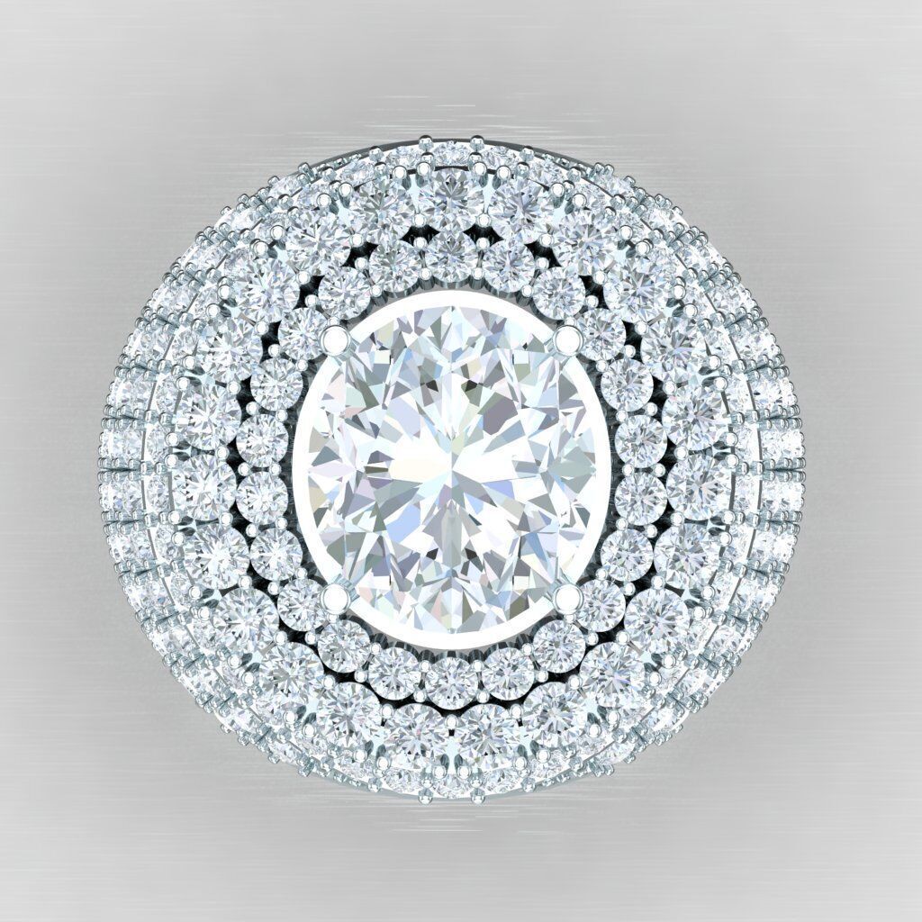 Top Diamond Men Ring STL 3DM 2MR019 3D print model_9