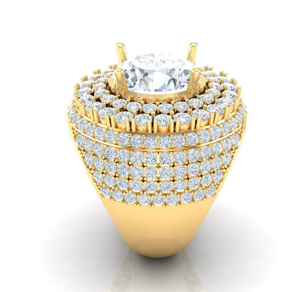 Top Diamond Men Ring STL 3DM 2MR019 3D print model_15