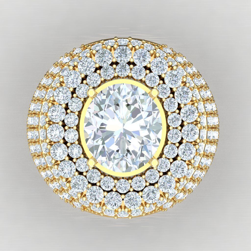 Top Diamond Men Ring STL 3DM 2MR019 3D print model_10