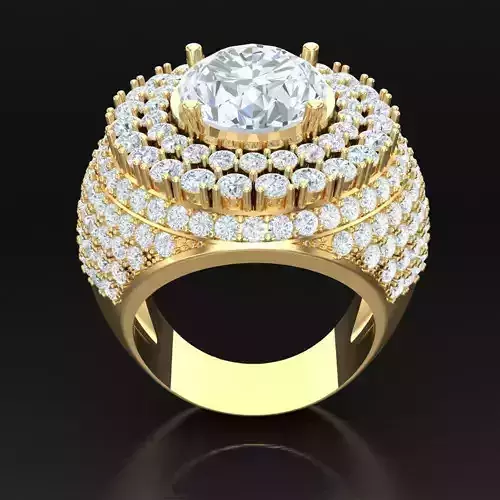 Top Diamond Men Ring STL 3DM 2MR019