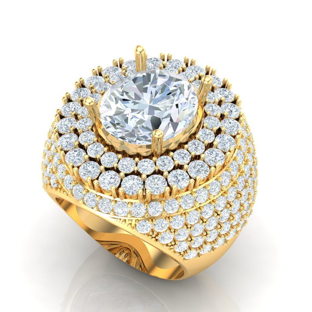 Top Diamond Men Ring STL 3DM 2MR019 3D print model_17