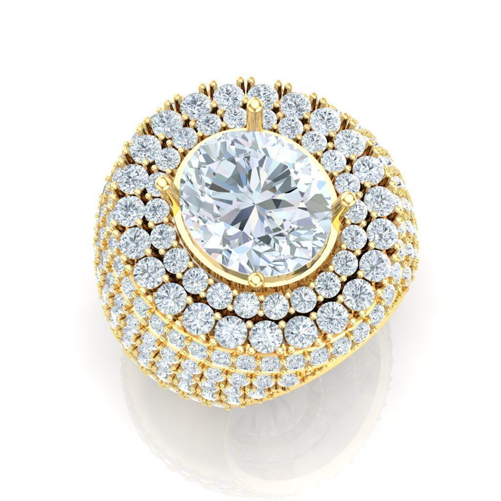 Top Diamond Men Ring STL 3DM 2MR019 3D print model_18