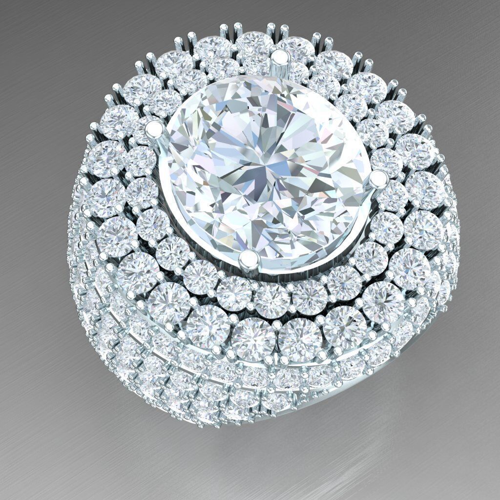 Top Diamond Men Ring STL 3DM 2MR019 3D print model_11