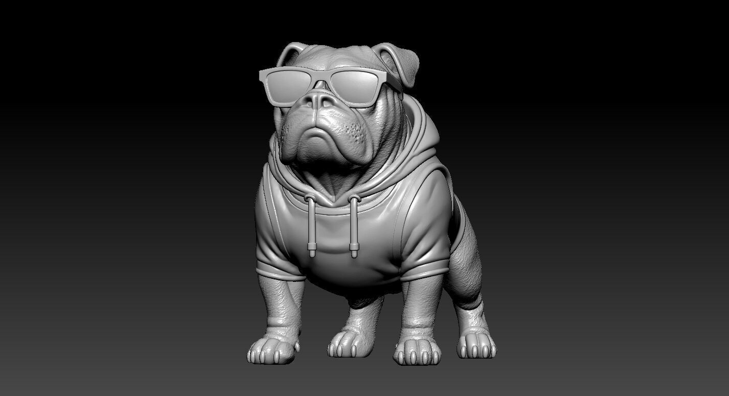 English Bulldog Urban vibes Decor - 3D print 3D print model_1