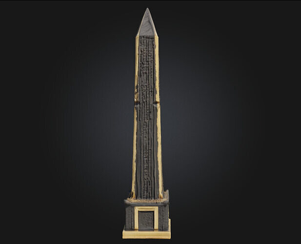 Obsidian Obelisk  Dark Elegance in Volcanic Stone 3D model 5