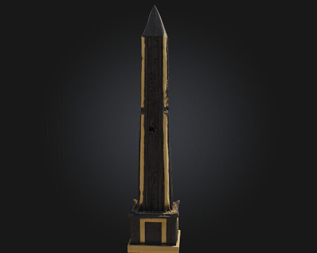 Obsidian Obelisk  Dark Elegance in Volcanic Stone 3D model 7