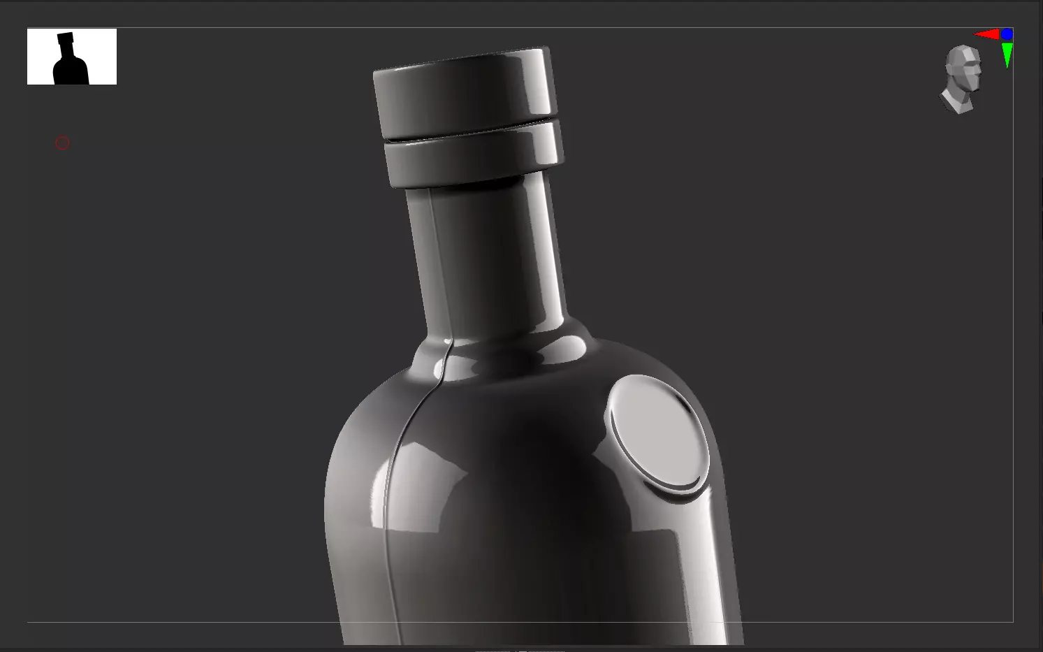 Absolute Vodka 70cl - Real Scale High Quality Low-poly 3D model_0
