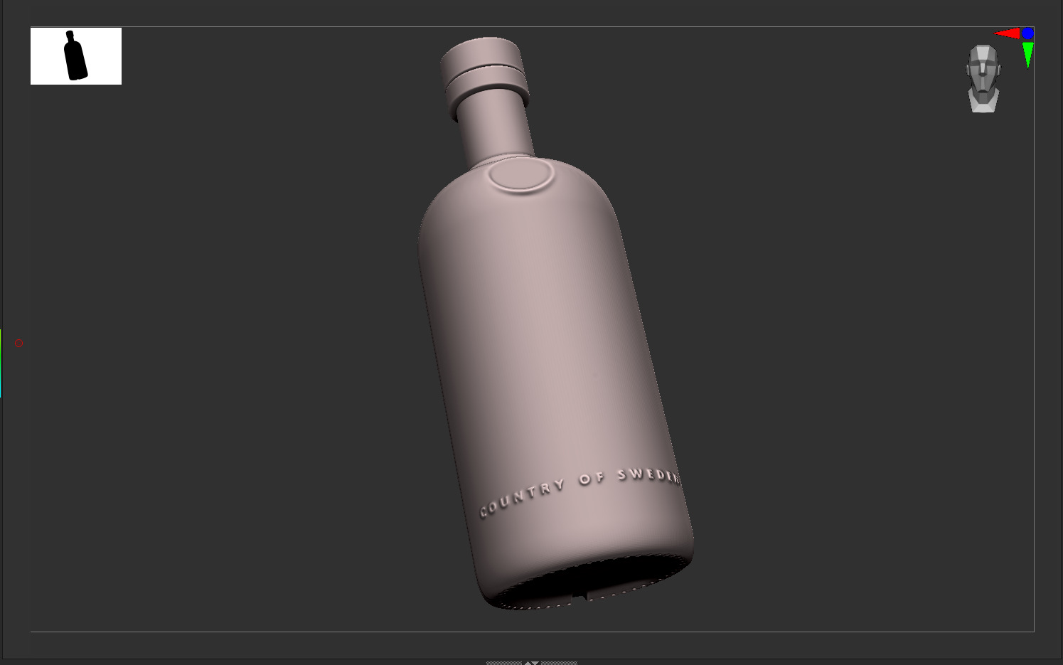 Absolute Vodka 70cl - Real Scale High Quality Low-poly 3D model_3