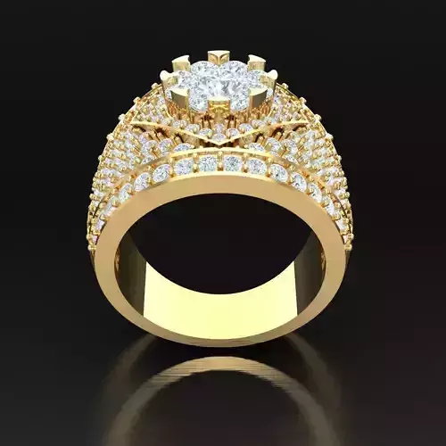 Top Diamond Men Ring STL 3DM 2MR012