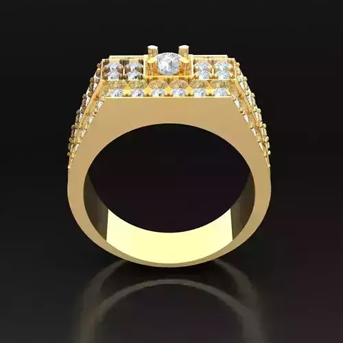 Top Diamond Men Ring STL 3DM 2MR011