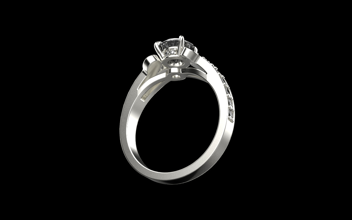 Ballerine ring 3D print model_7