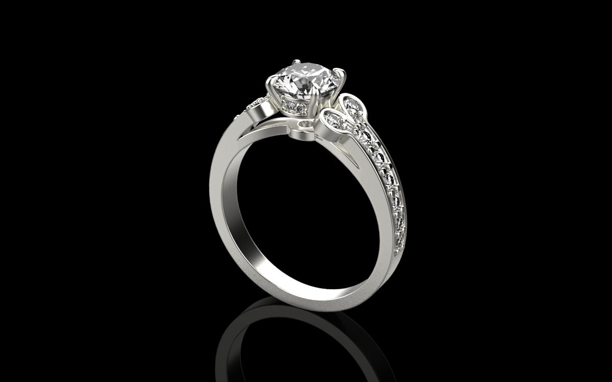 Ballerine ring 3D print model_6