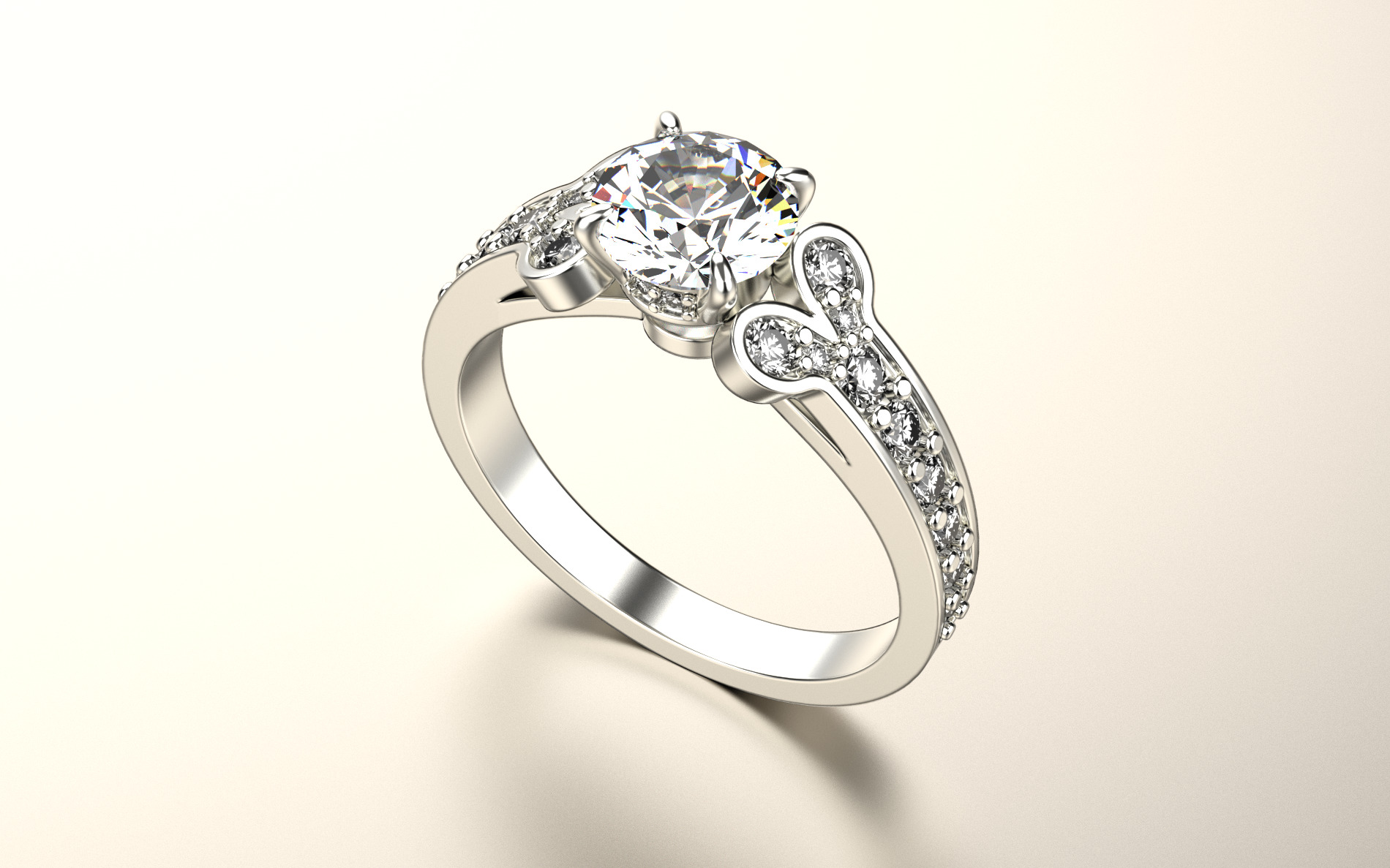 Ballerine ring 3D print model_1