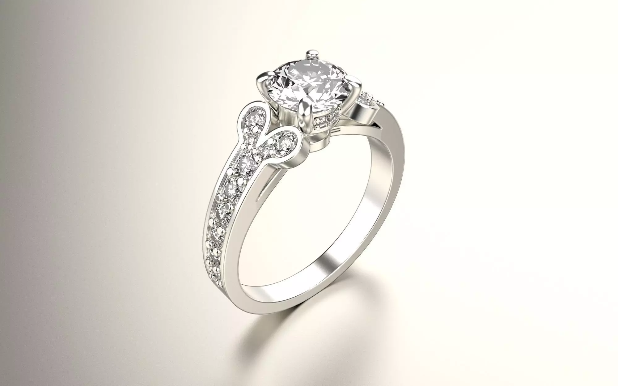 Ballerine ring 3D print model_0