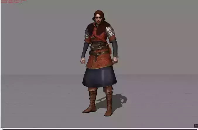 Cerys An Craite The Witcher 3 HD Super Model 3D model