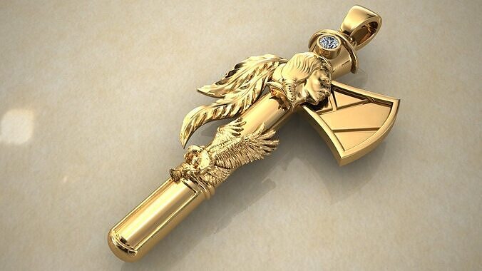 Axe pendant 3D print model 3D print model