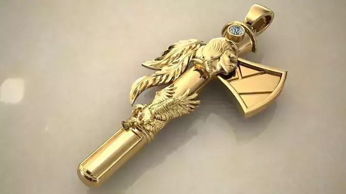 Axe pendant 3D print model