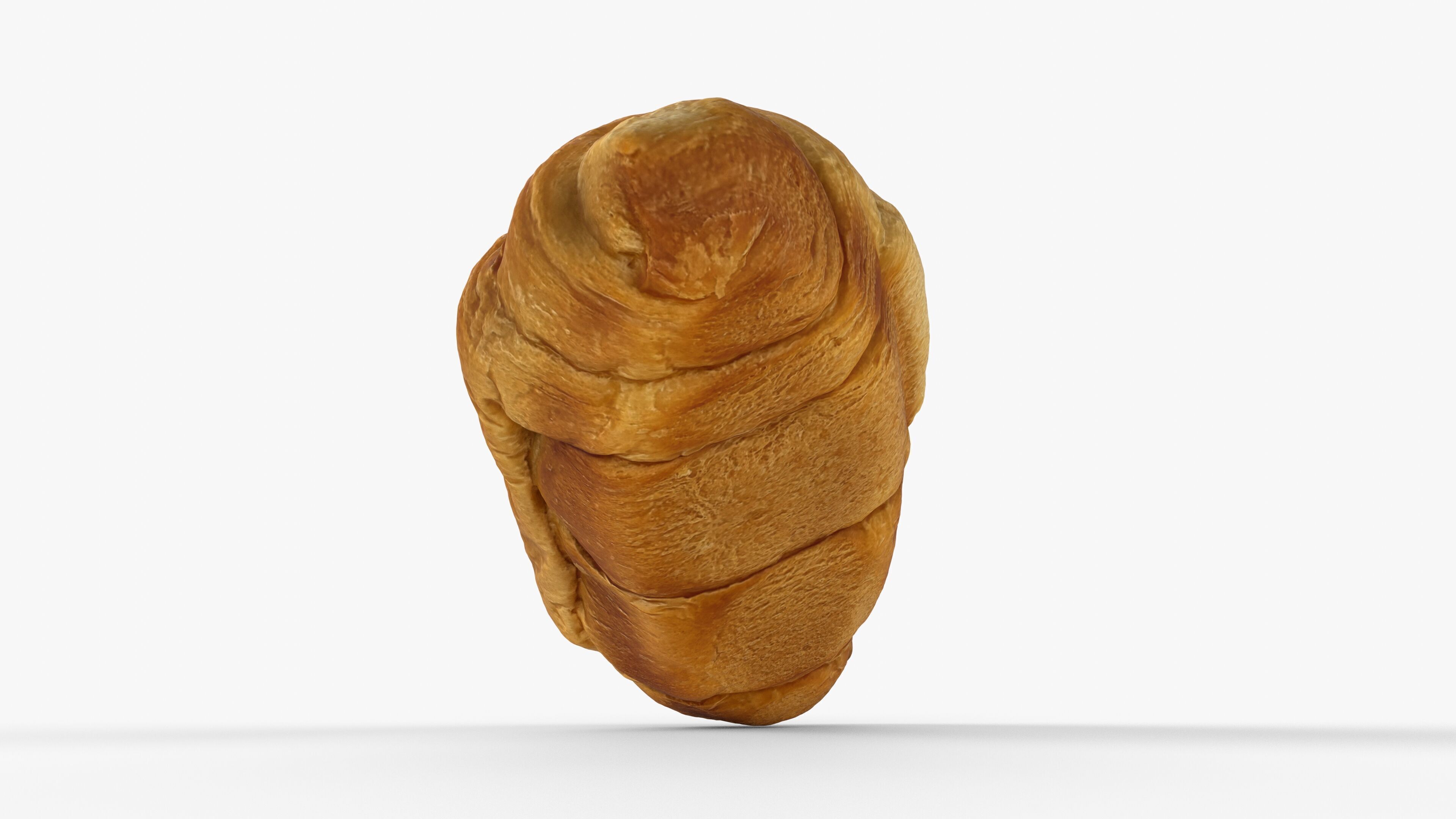 Photorealistic 3D scan of sweet croissant Low-poly 3D model_14