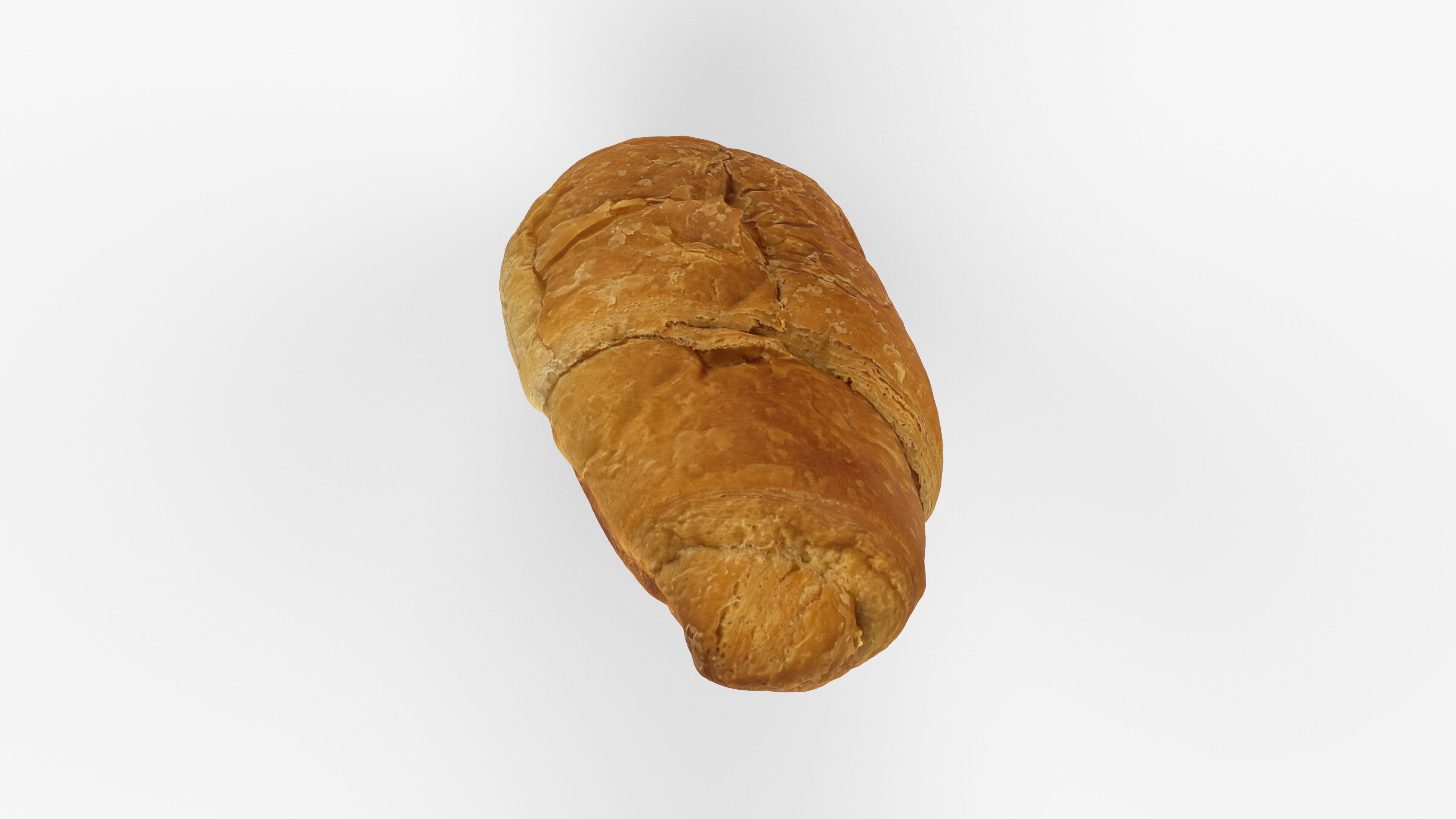 Photorealistic 3D scan of sweet croissant Low-poly 3D model_8