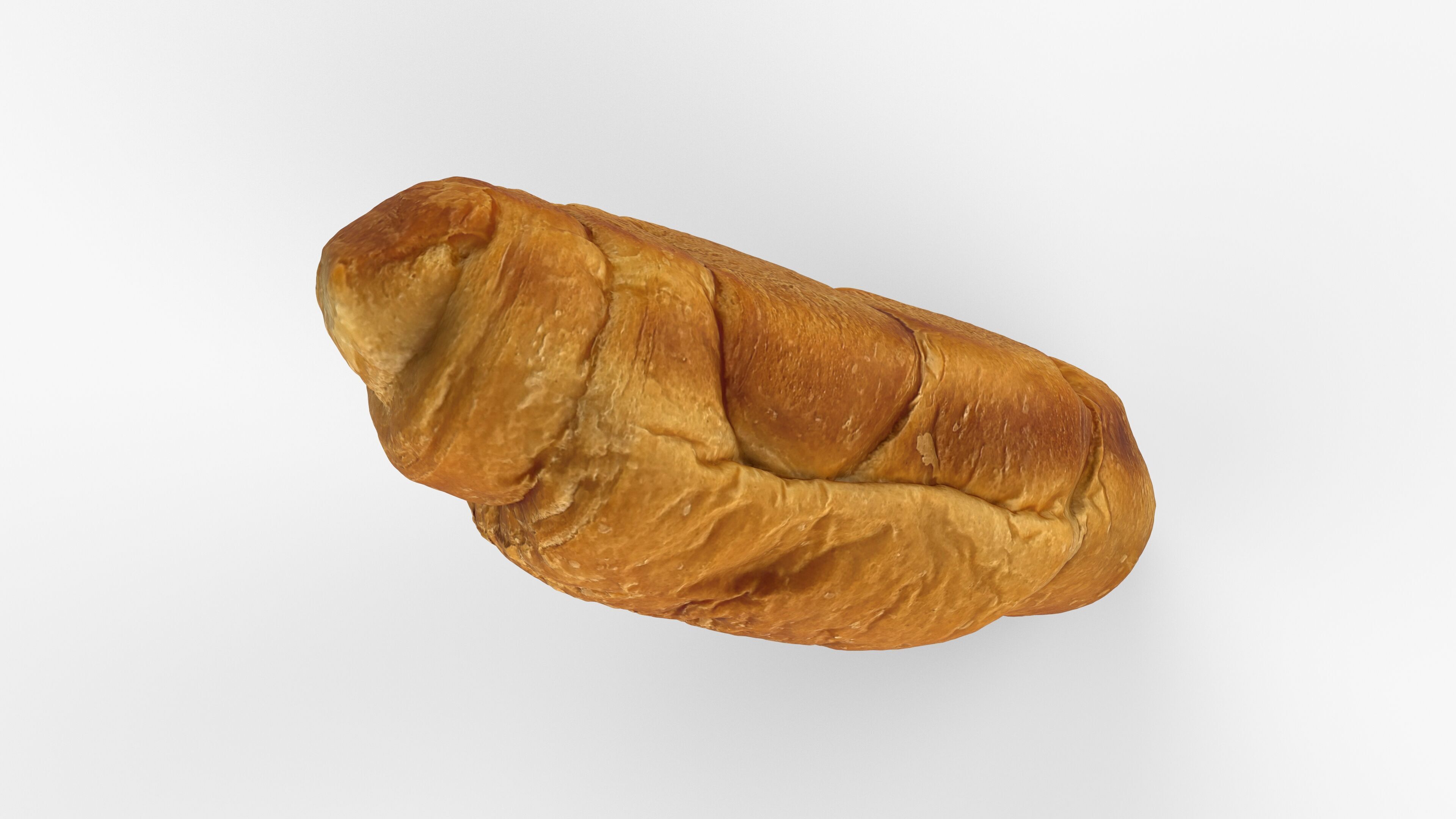 Photorealistic 3D scan of sweet croissant Low-poly 3D model_10