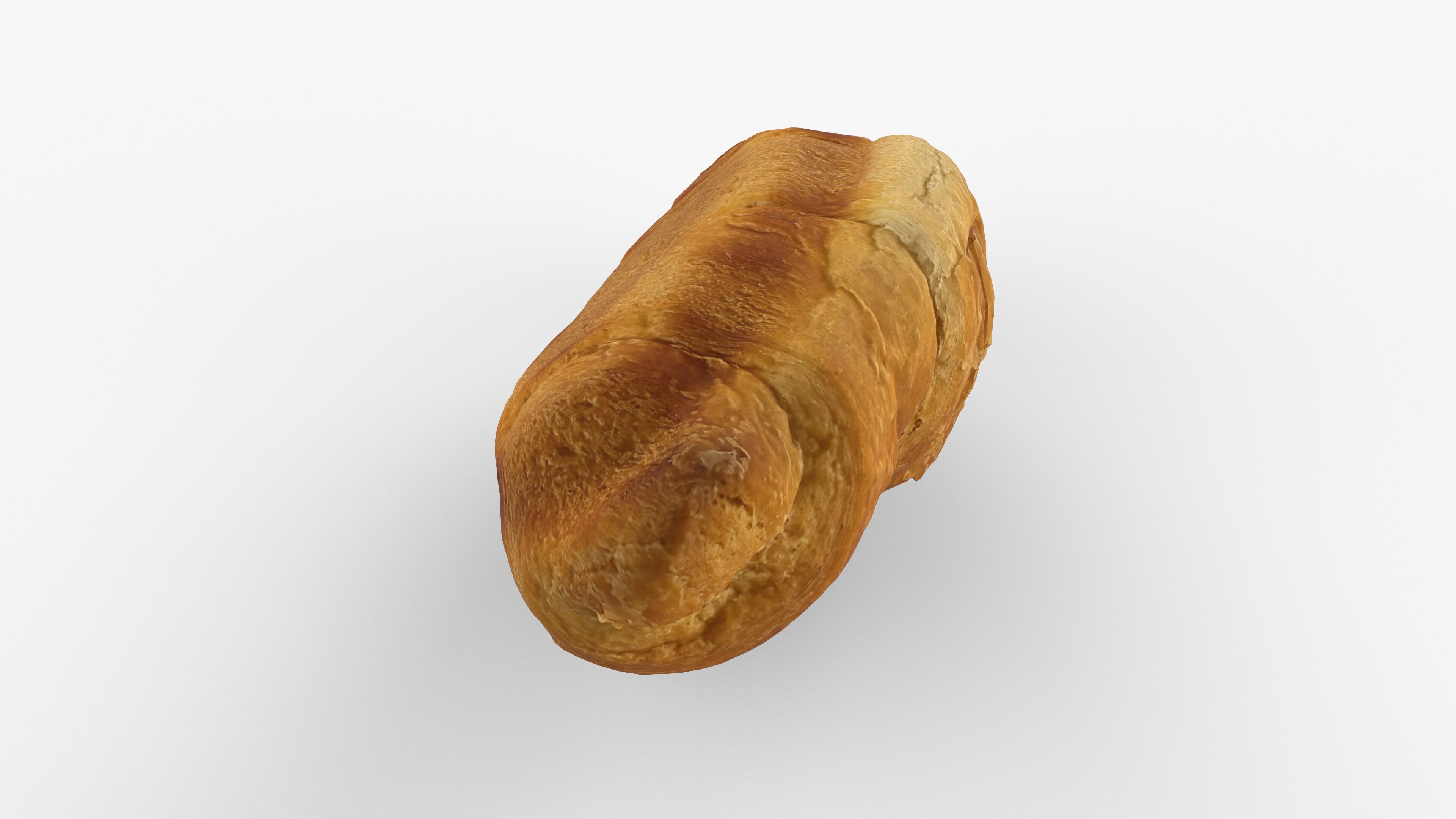 Photorealistic 3D scan of sweet croissant Low-poly 3D model_9