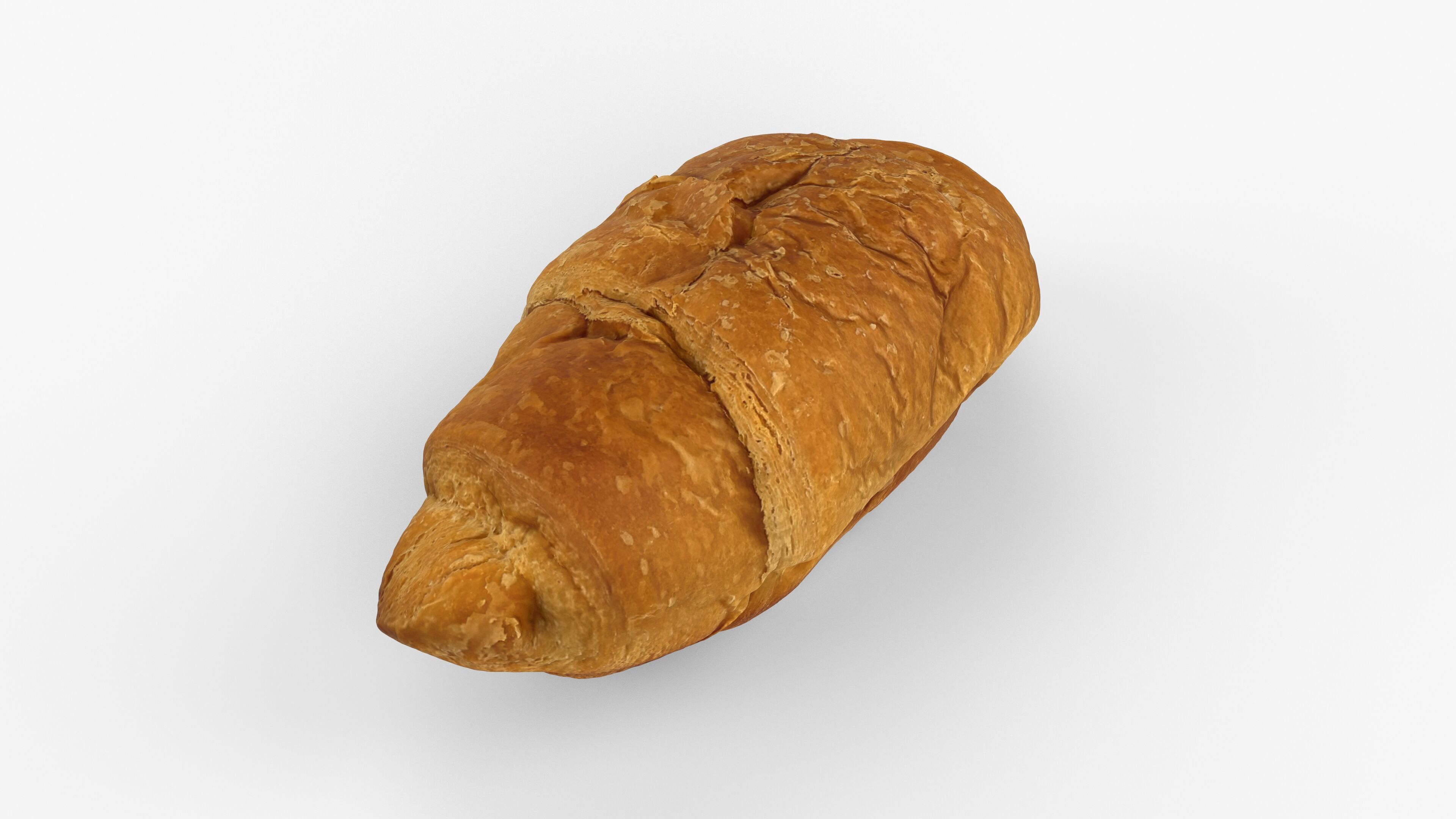 Photorealistic 3D scan of sweet croissant Low-poly 3D model_5