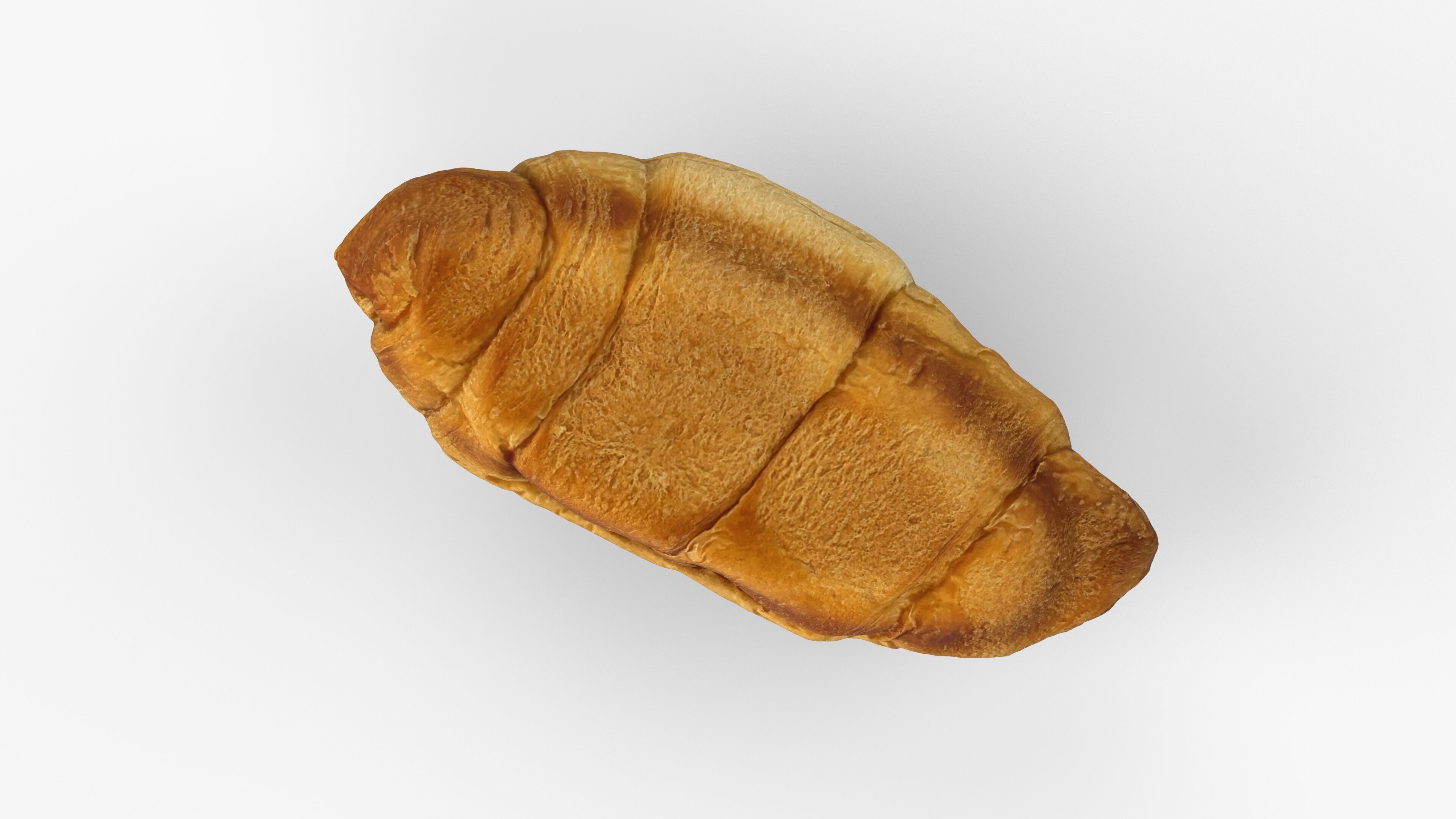 Photorealistic 3D scan of sweet croissant Low-poly 3D model_13