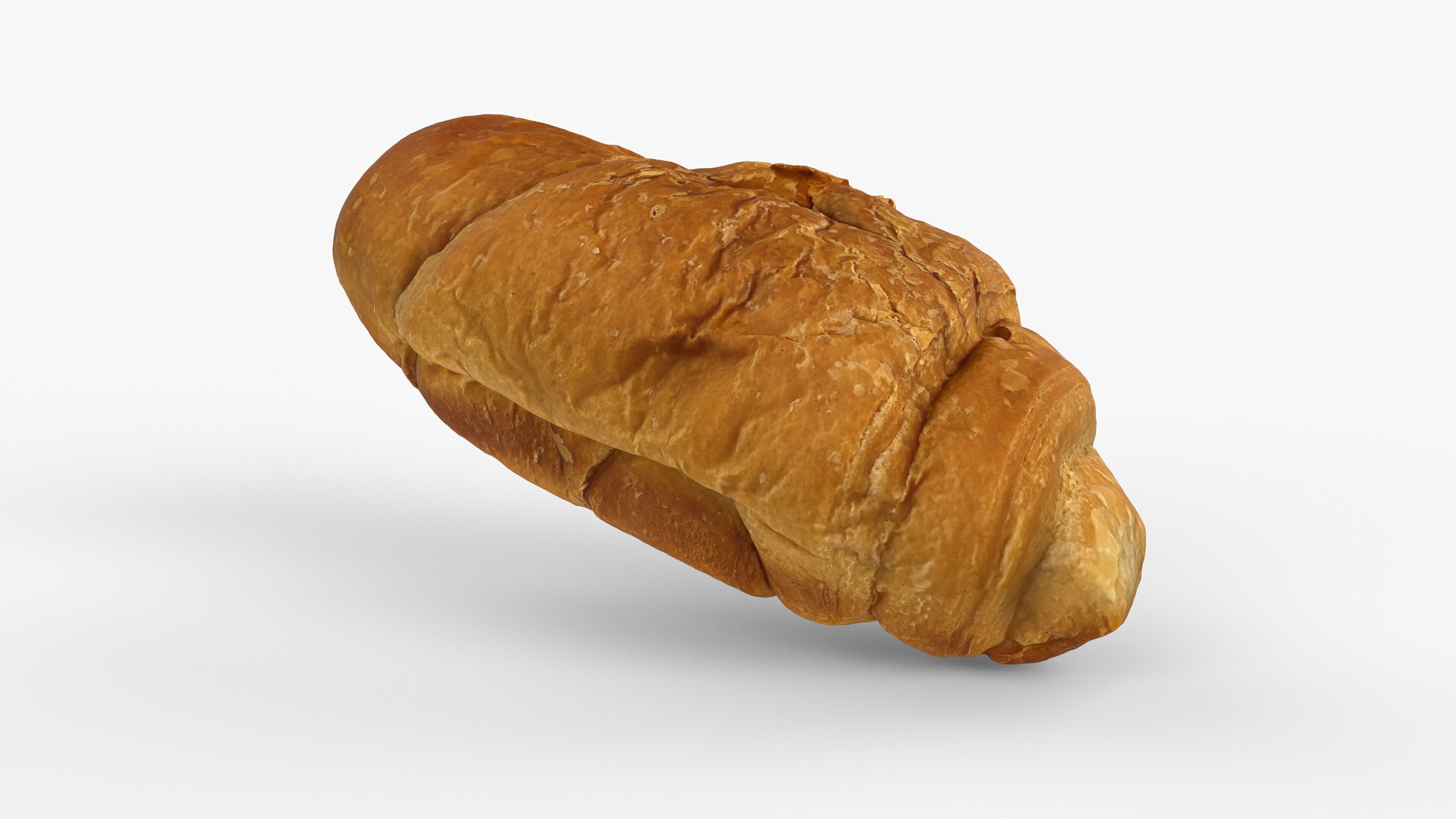 Photorealistic 3D scan of sweet croissant Low-poly 3D model_3