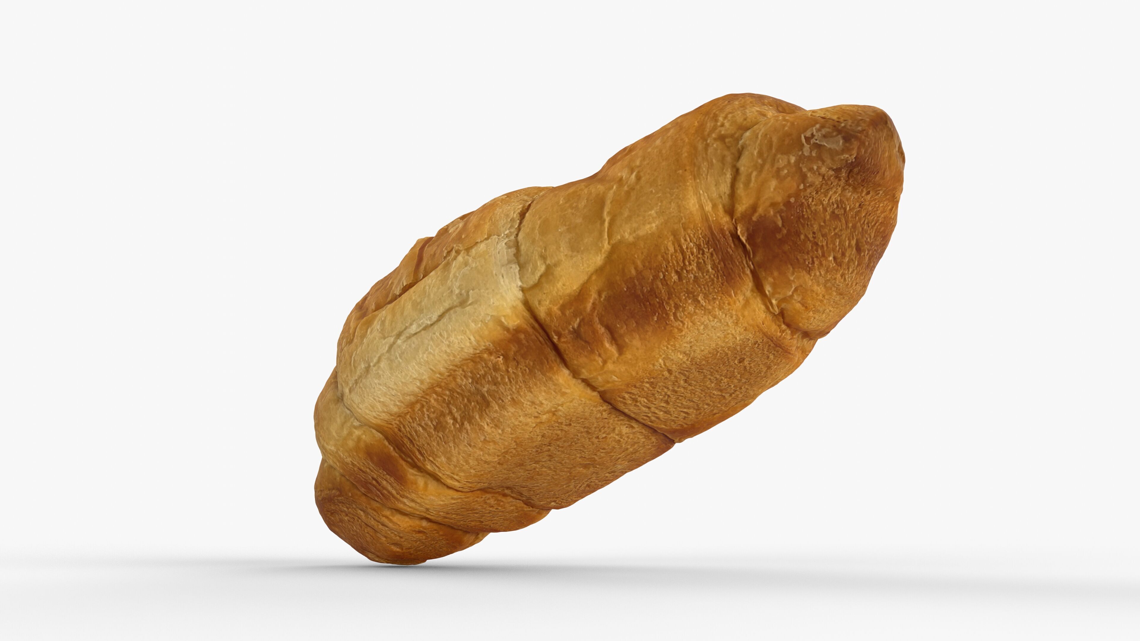 Photorealistic 3D scan of sweet croissant Low-poly 3D model_6