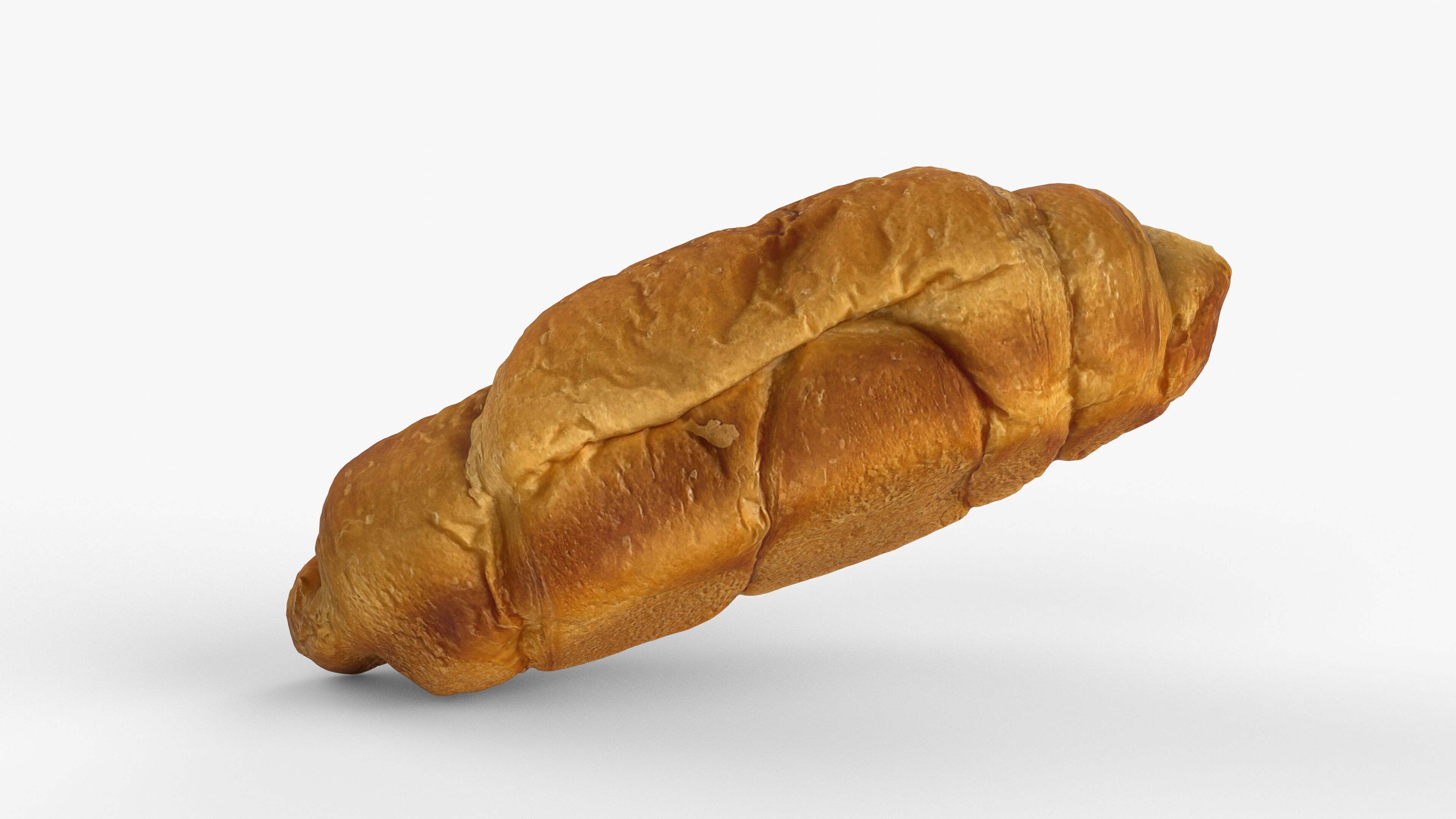 Photorealistic 3D scan of sweet croissant Low-poly 3D model_15