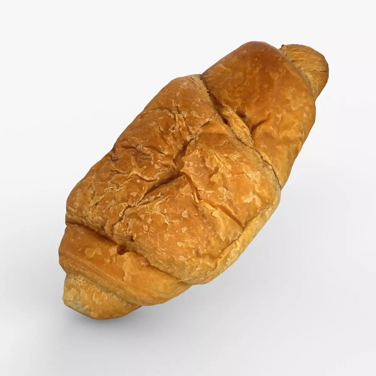 Photorealistic 3D scan of sweet croissant Low-poly 3D model_0