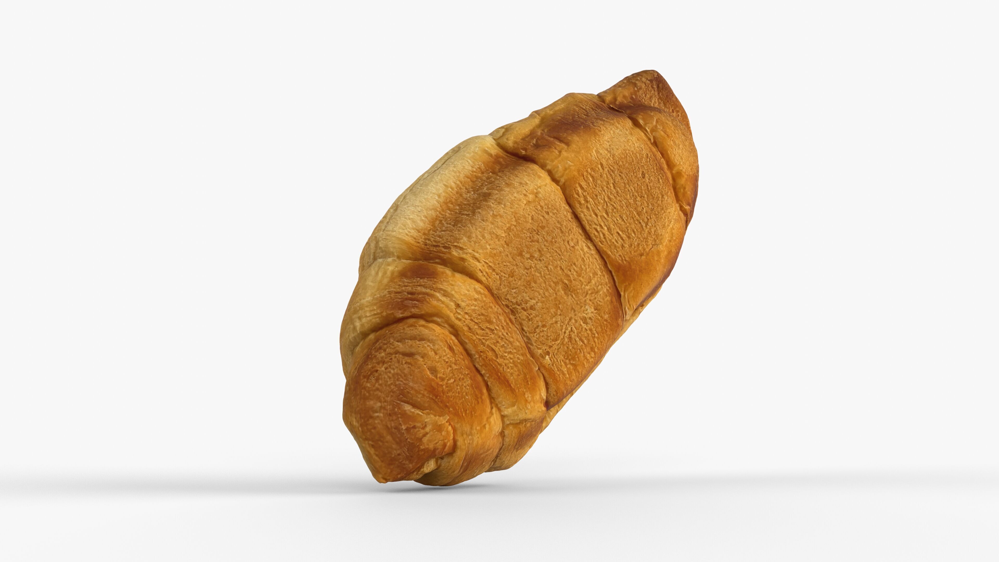 Photorealistic 3D scan of sweet croissant Low-poly 3D model_11