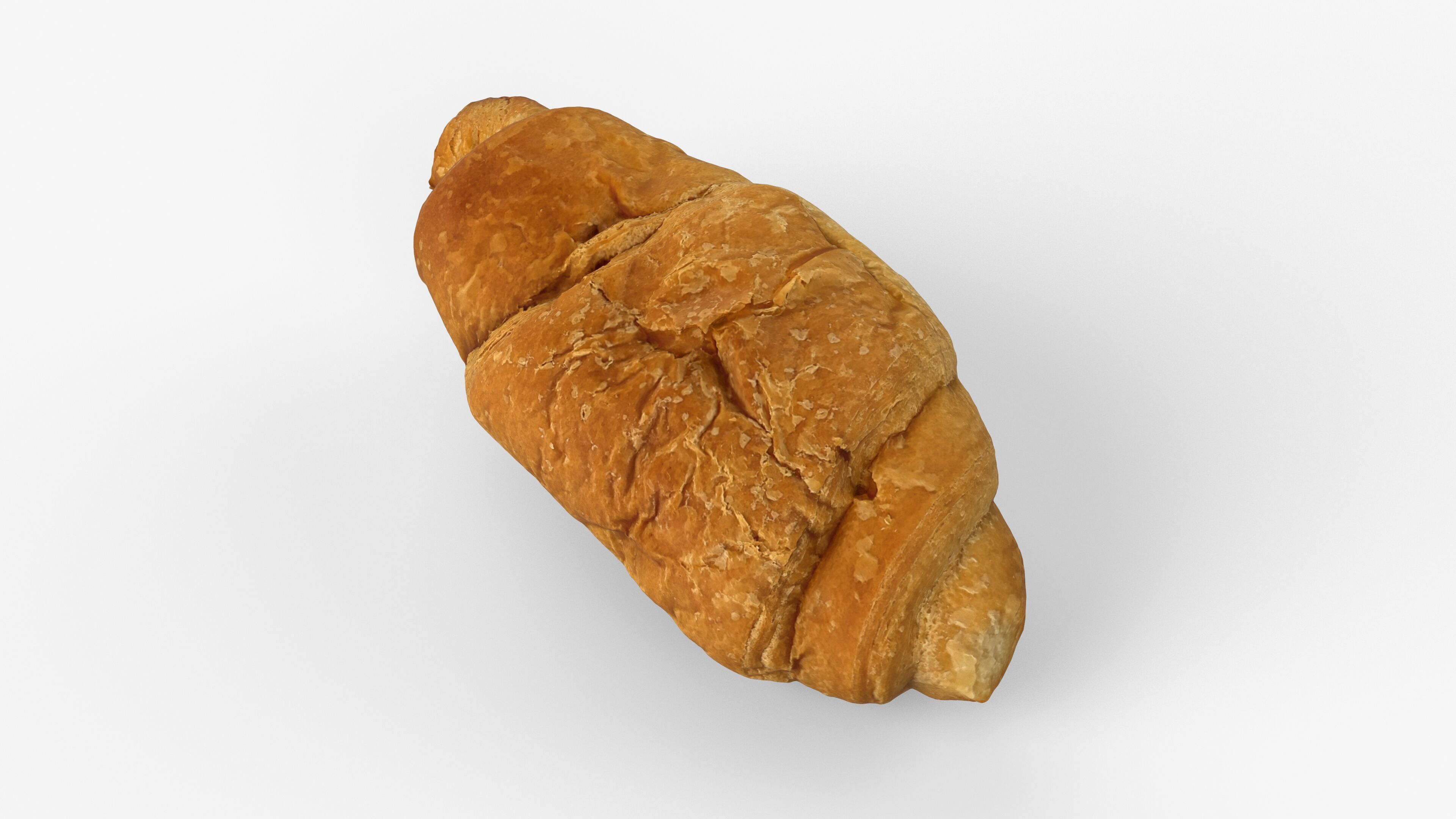 Photorealistic 3D scan of sweet croissant Low-poly 3D model_2