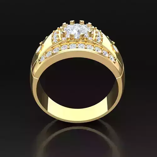 Top Diamond Men Ring STL 3DM 2MR006