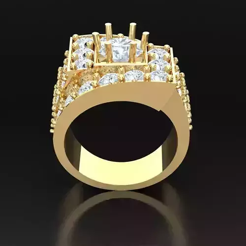 Top Diamond Men Ring STL 3DM 2MR005