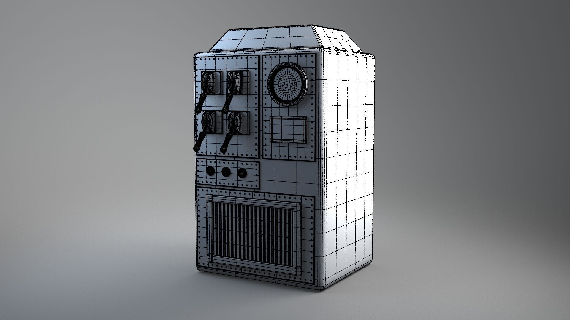 Electro Box C retro 3D model_14