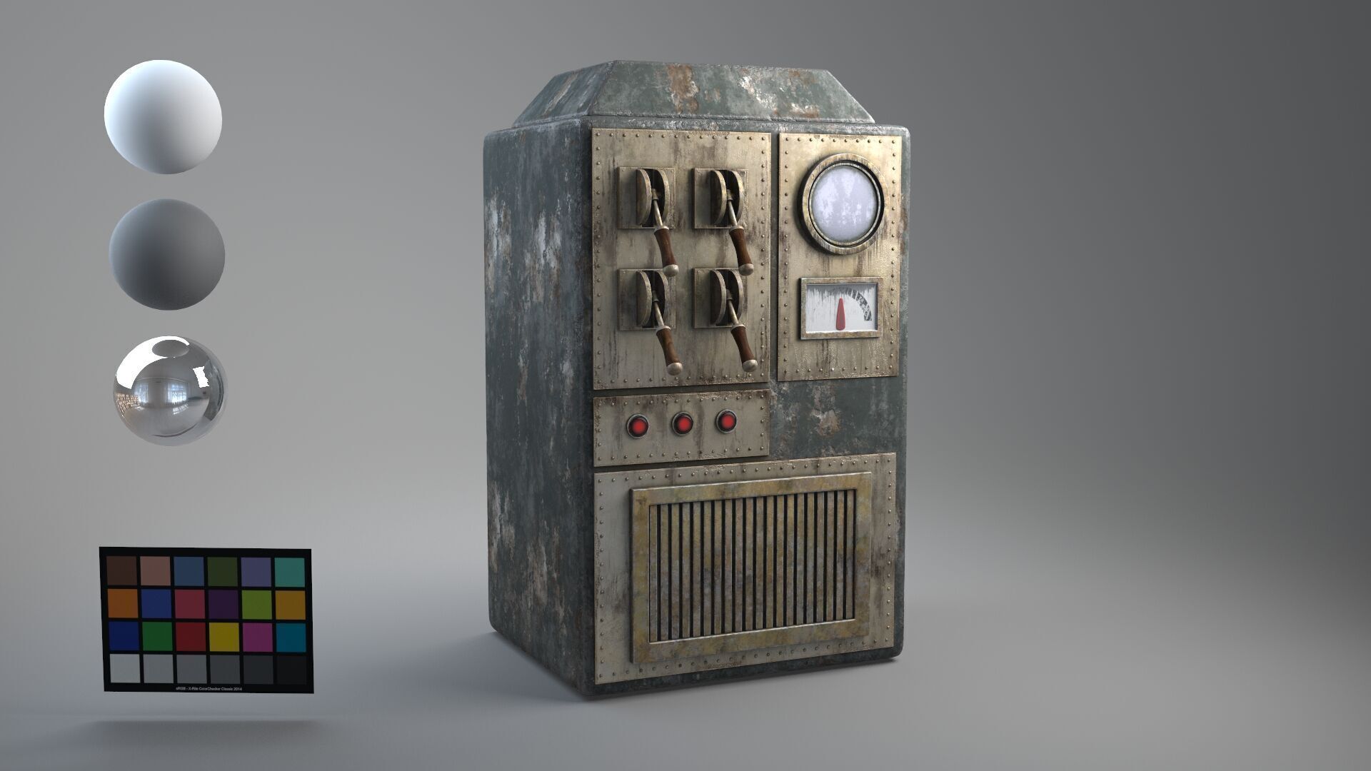 Electro Box C retro 3D model_7