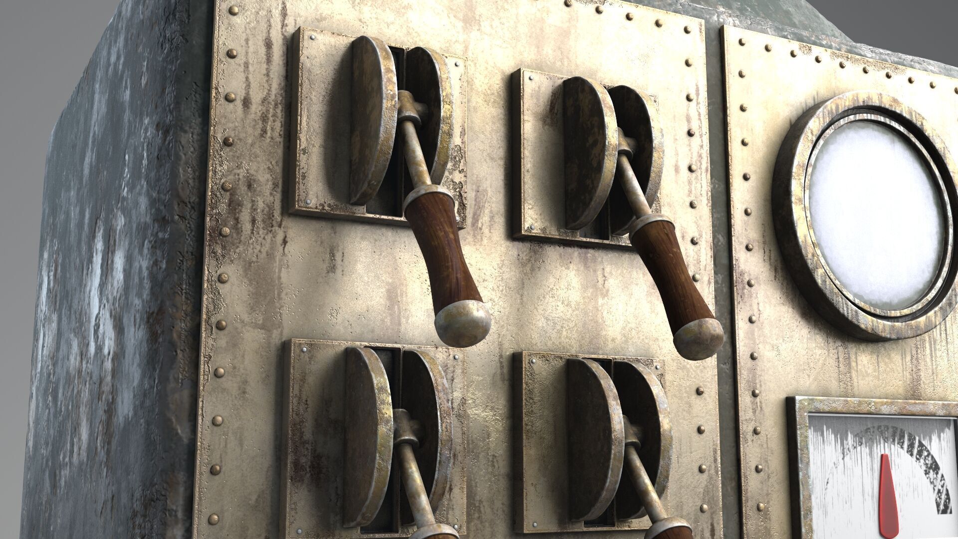 Electro Box C retro 3D model_6