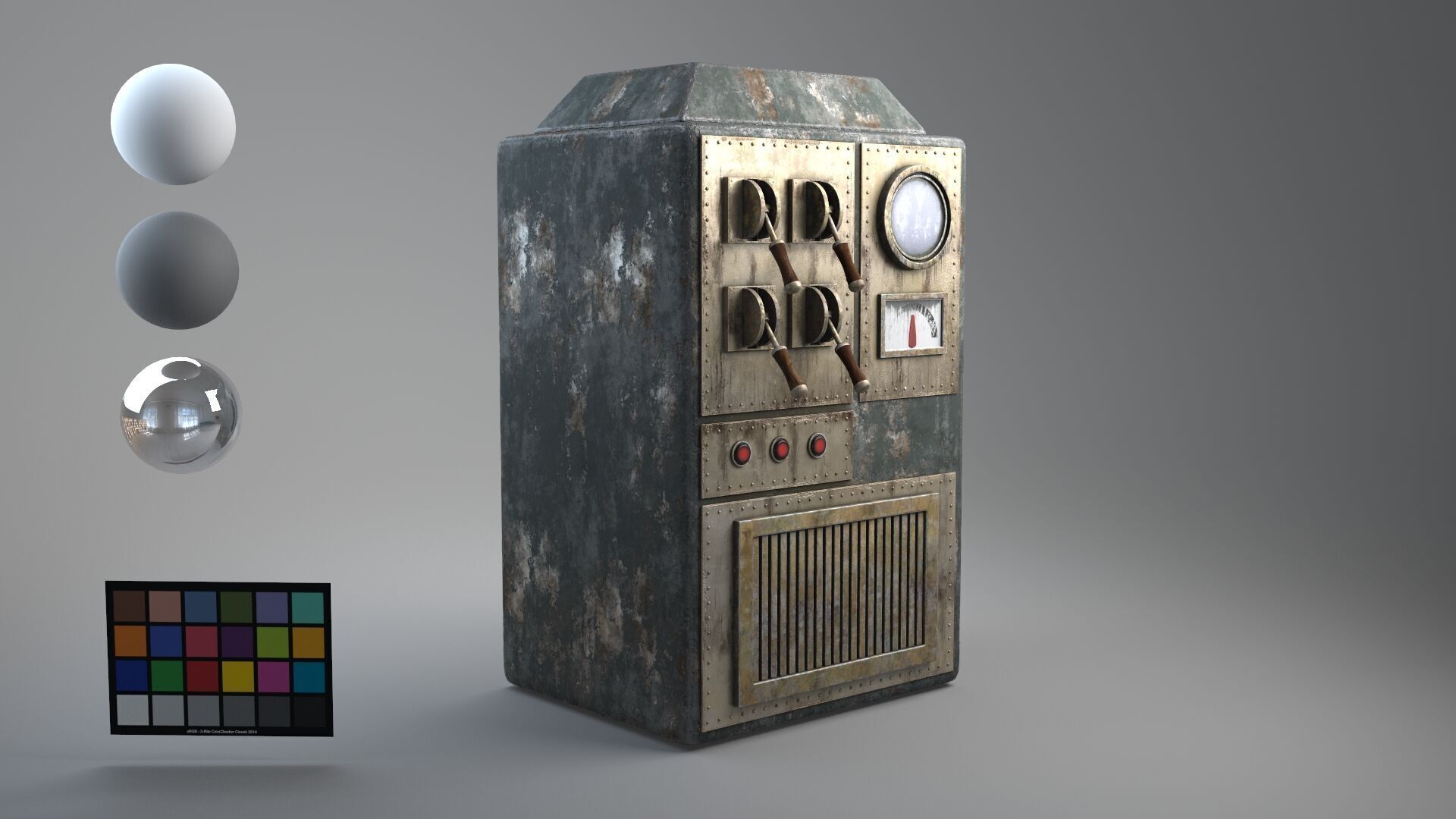 Electro Box C retro 3D model_9