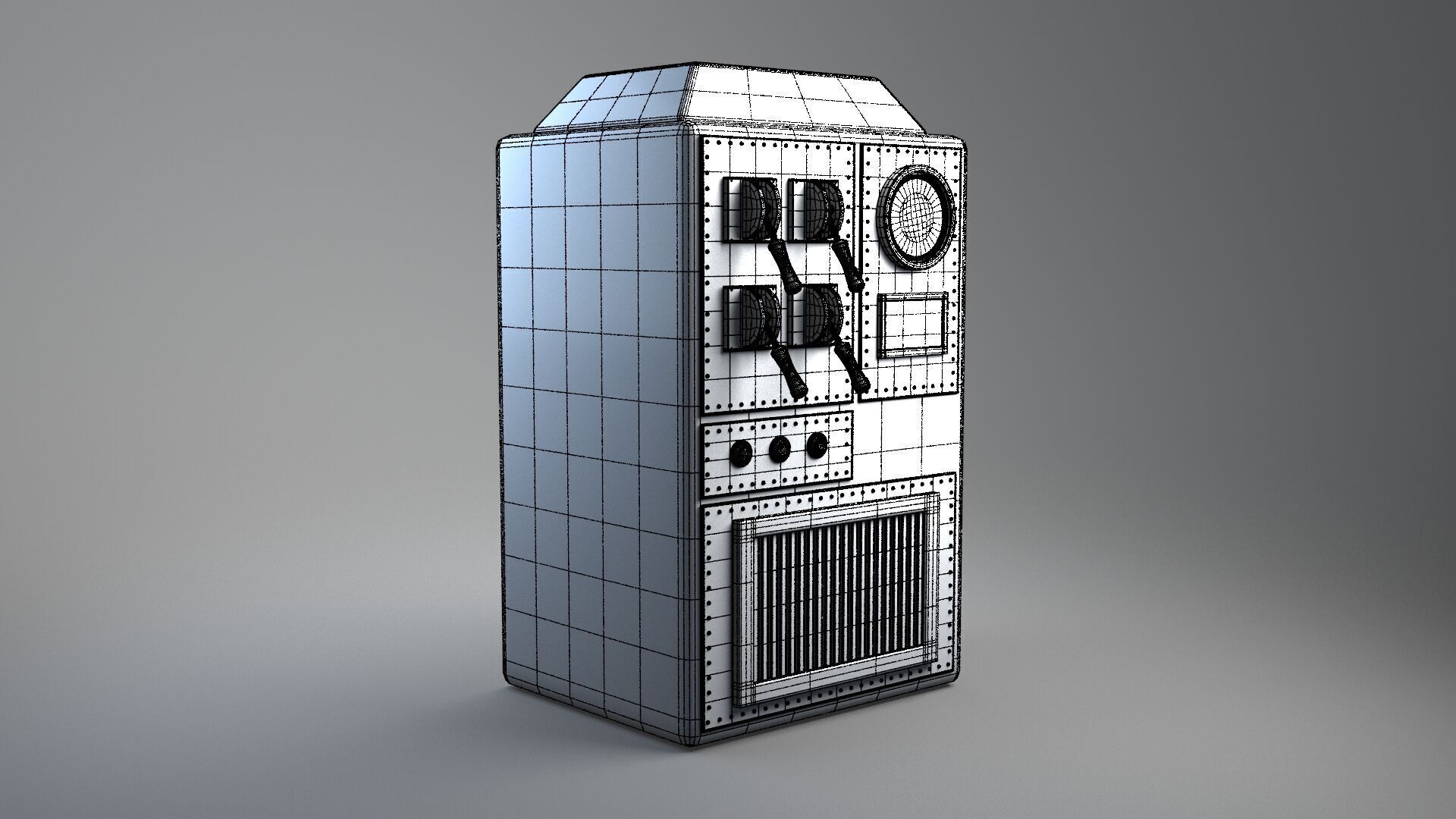 Electro Box C retro 3D model_15