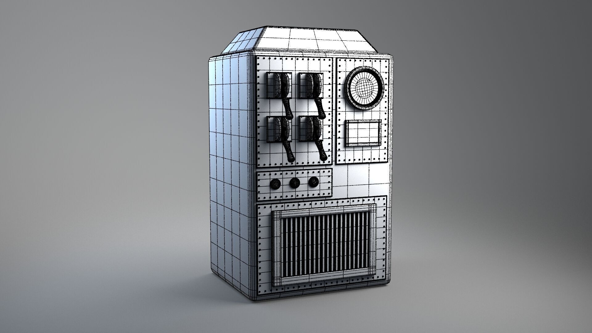 Electro Box C retro 3D model_13