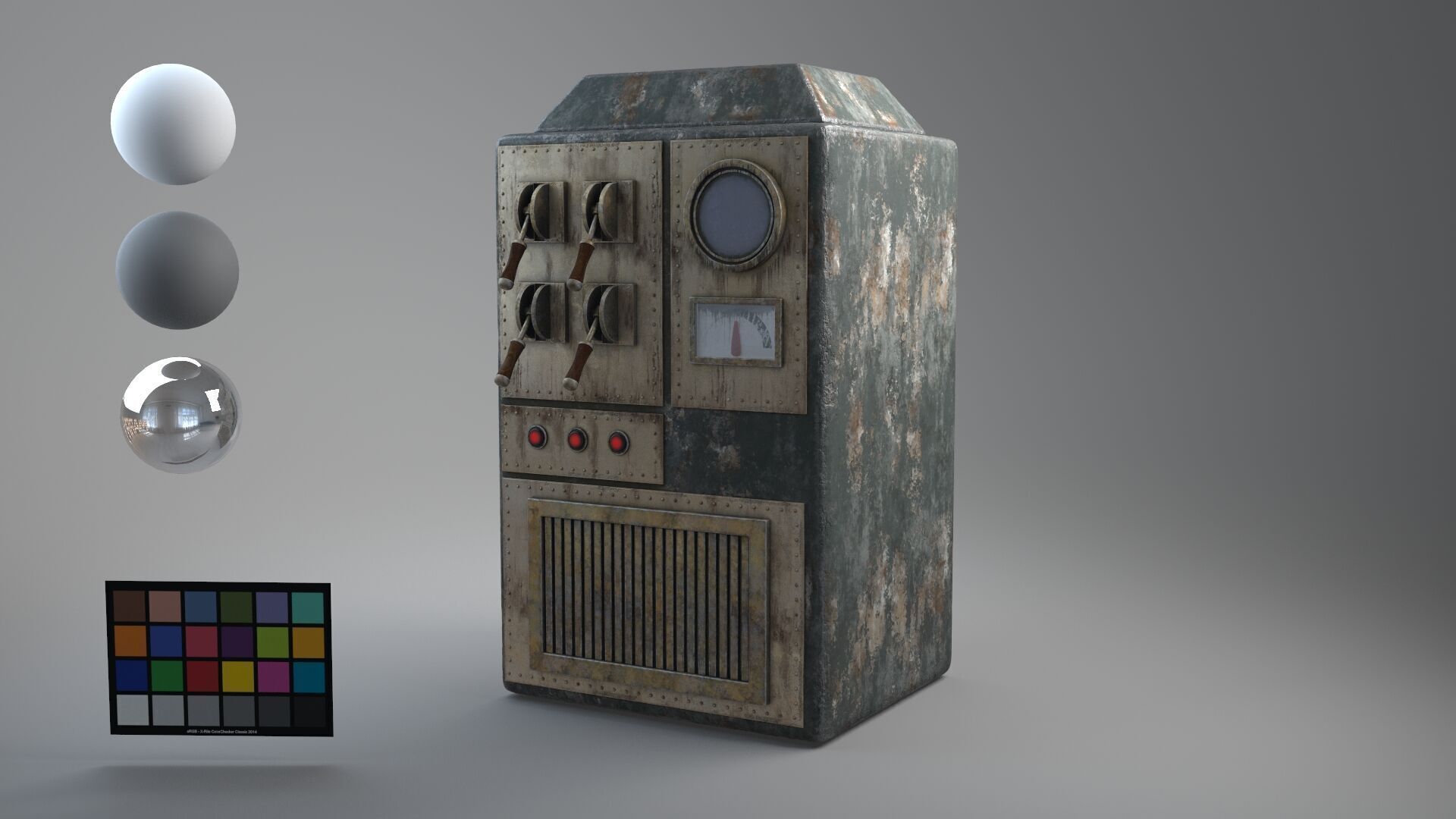 Electro Box C retro 3D model_8