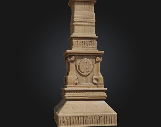 Ancient Pillar Monument  Echoes of Timeless Civilizations 3D model 5